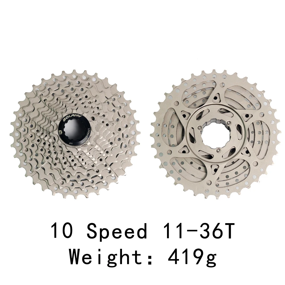 10S 36T 8, 9, 10, 11, Скорость 25 32 36 40 42 46 50 52 T Roadbike трещотка велосипедная кассета горный велосипед Звездочка Совместимость маховое колесо - Цвет: 10S 36T
