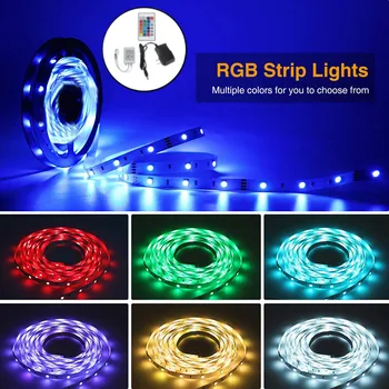 

#H35 Waterproof LED Strip 5M RGB SMD 2835 270Led Flexible Light Strip Lamp+ Remote Controller Drop Shipping