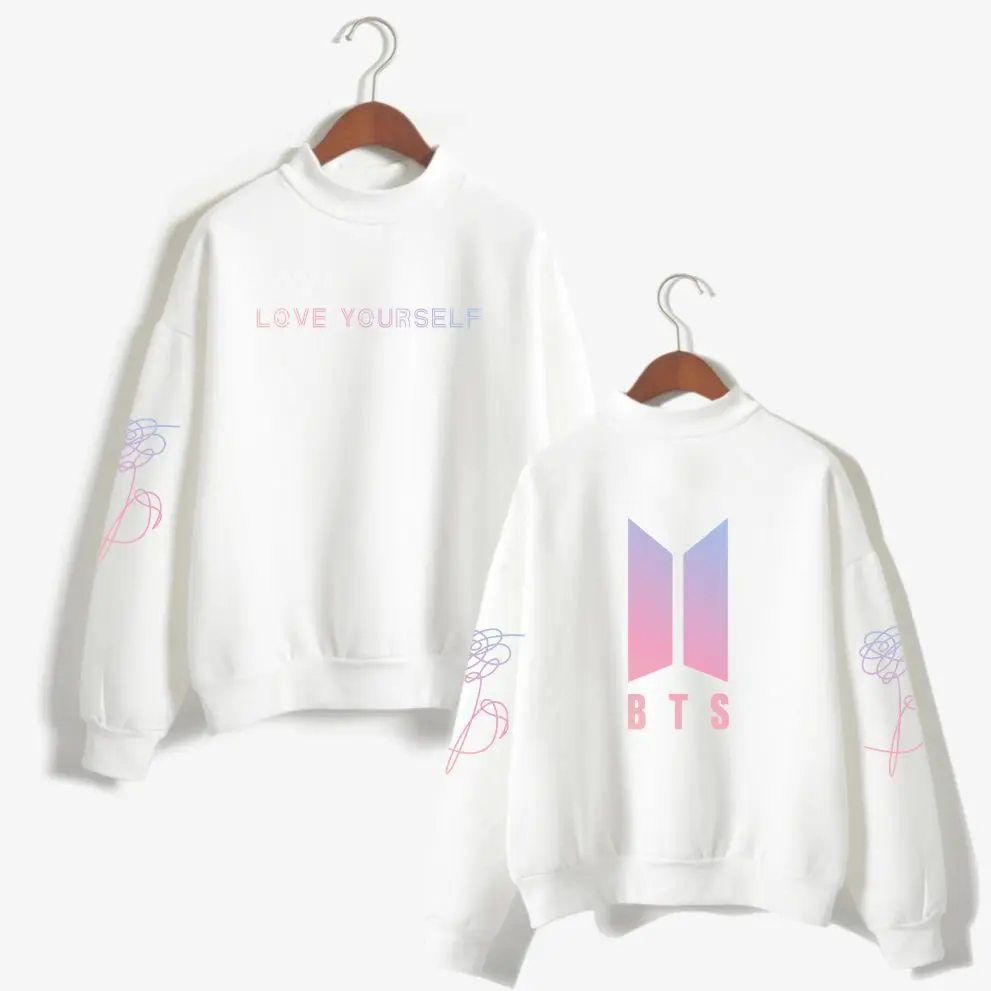Чехол для мобильного телефона в стиле "BTS альбом LOVE Yourself с высоким воротником, толстовка с круглым вырезом зимние толстовки с капюшоном Для мужчин
