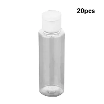 

20pcs 60ml Clear Plastic Empty Lotion Bottles Flip Cap Refillable Makeup Lotion Container Portable Hand Sanitizer Drop Bottle