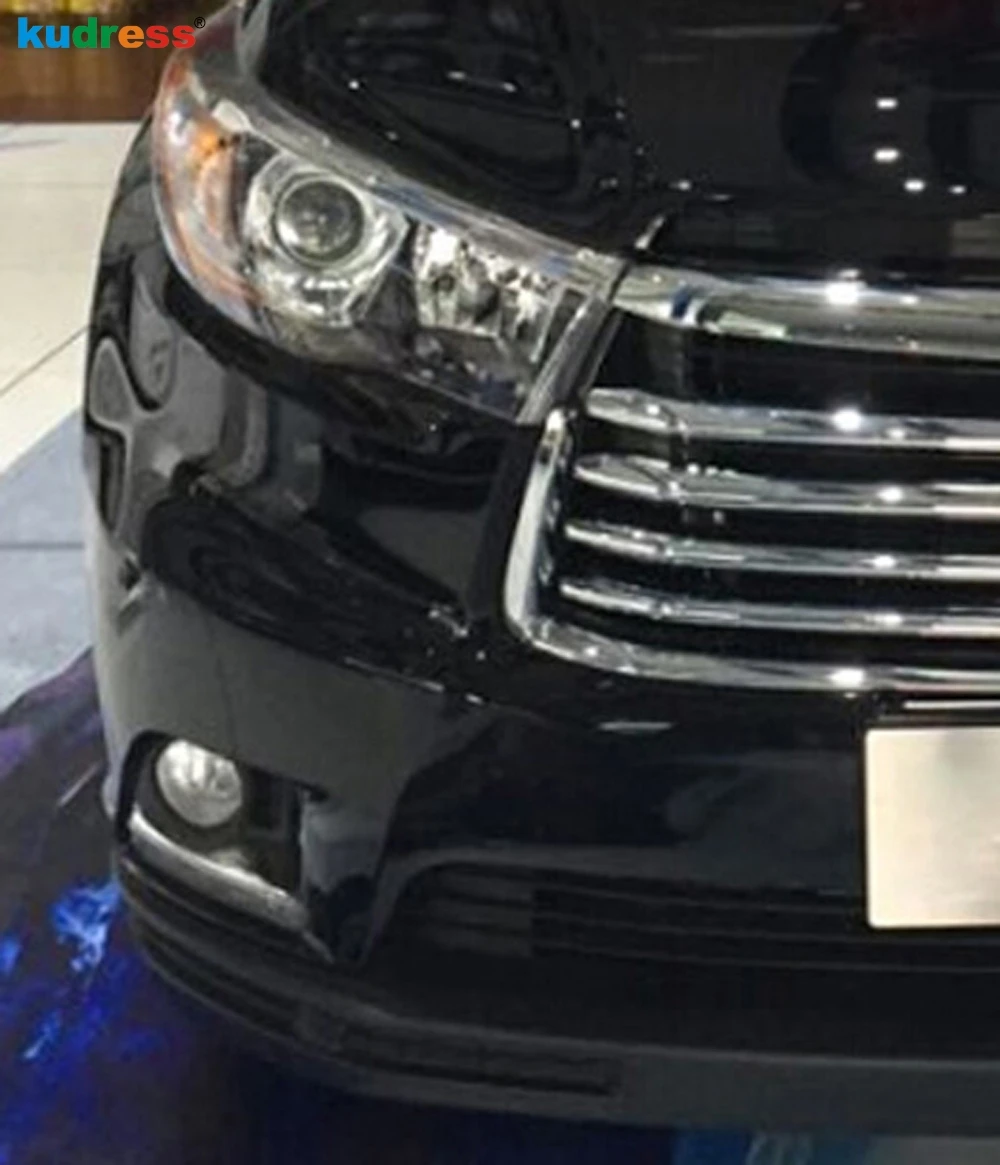 Передняя решетка для Toyota Highlander 2014 2015 хромированная АБС пластика передний бампер