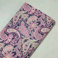 Милая розовая хлопковая ткань с цветочным принтом Ruyi, 50x105 см, ткань с цветочным рисунком в стиле пэчворк для платьев, вечерние украшения для дома