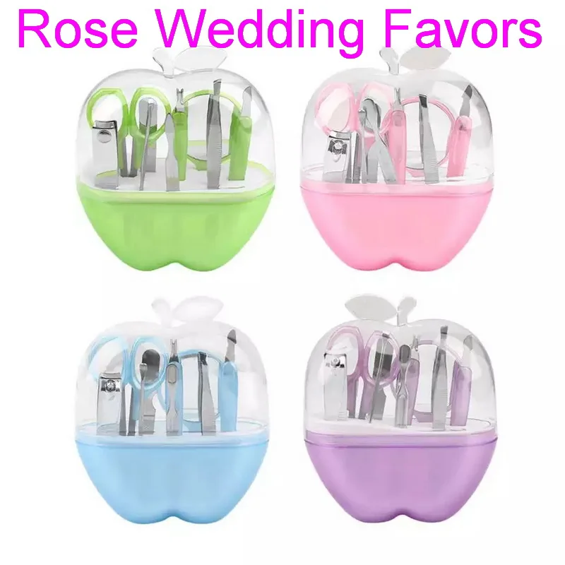 (8sets/Lot)FREE SHIPPING+Creative Apple Design Manicure Set with 9 pcs accessories Wedding&ampBridal Party Giveaways For Guest | Дом и сад