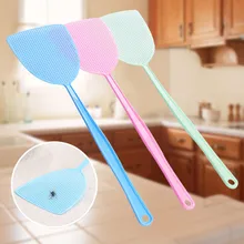 Mosquito-Repellent-Tool Fly-Swatter Long-Handle Plastic Pest-Control Manual Durable Solid-Color