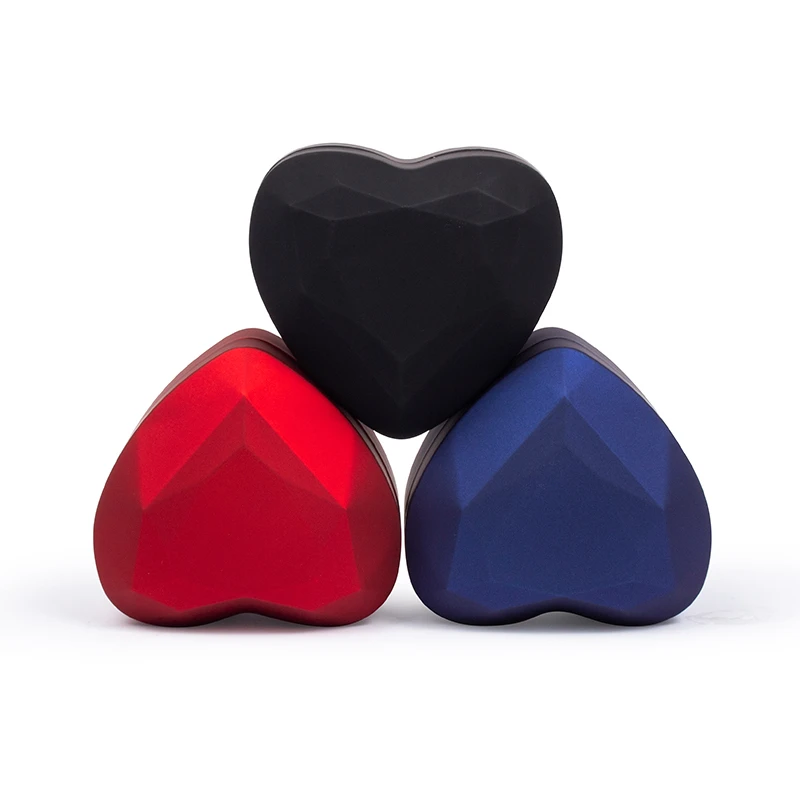 5PCS TA MINGREN heart-shaped LED wedding ring pendant box display storage jewelry Case velvet lining 6 colors available