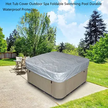 

Swimming Pool Universal Protector Waterproof Guard Weather Resistant Outdoor Spa Shade Foldable Durable Patio Hot Tub Cover