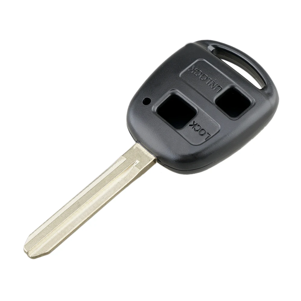 BHKEY 2 кнопки дистанционного ключа автомобиля чехол для Toyota Yaris Prado Tarago Camry Corolla лезвие toy43+ резиновый кнопочный коврик+ переключатели