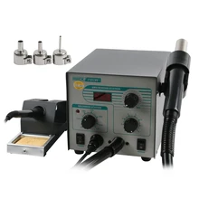 QUICK 706W+ 2 in 1 LED Display Adjustable Hot Air Rework Station Soldering Station Lead-free Desoldering BGA Repair