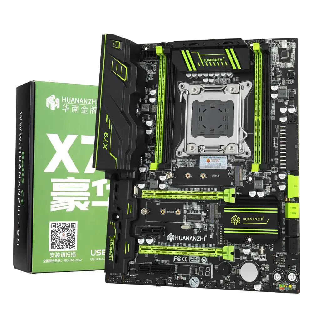 Комплект материнской платы HUANANZHI X79 с двумя слотами M.2 процессор Intel Xeon E5 2690 C2 2 9 ГГц