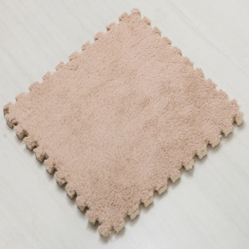 Beige Лидер продаж, ковер 30*30 см, для гостиной, спальни, детей, Детский мягкий ковер, волшебный лоскутный пазл, комбинированные головки, коврик для скалолазания, детский коврик - Цвет: Beige