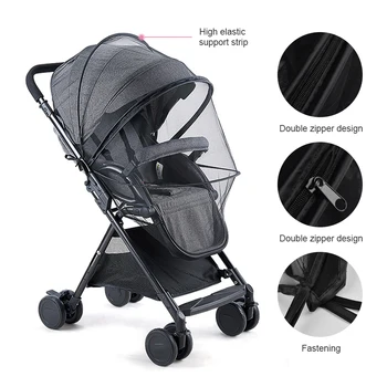 

Infants Baby Stroller Pushchair Mosquito Insect Net Safe Mesh Buggy Crib Netting Cart Mosquito Net Pushchair Full Cover Netting