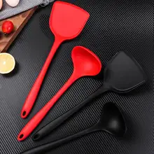 Silicone espátula colher resistente à temperatura antiaderente utensílios de cozinha ferramenta de cozinha