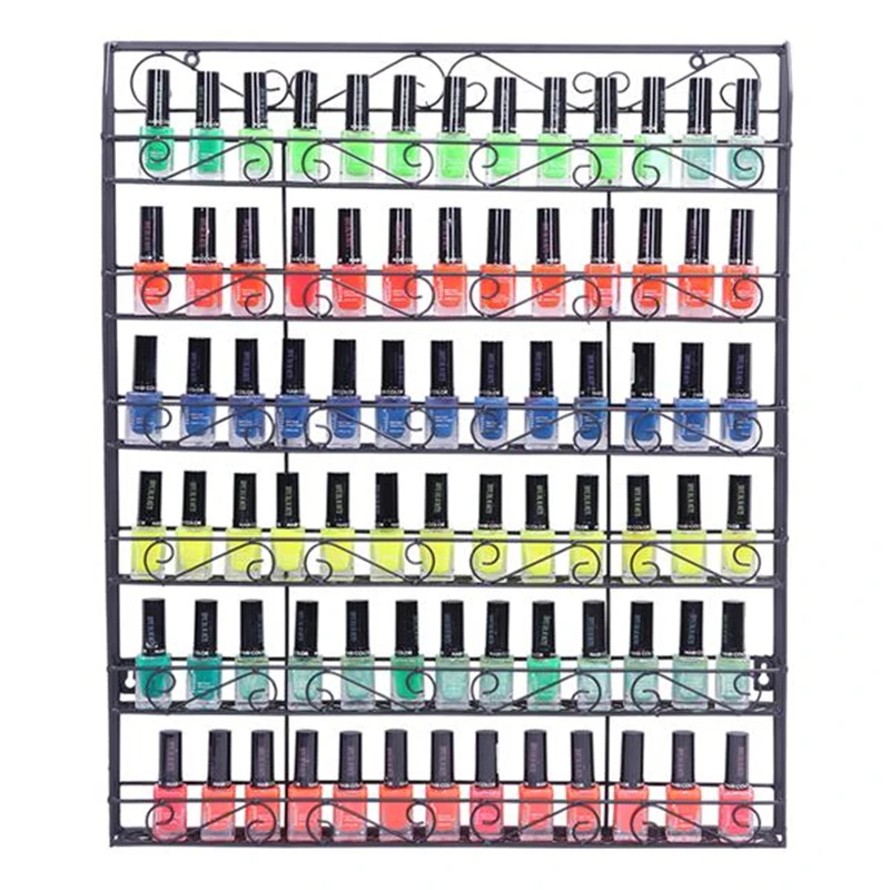 

6 Tier Metal lipstick Nail Polish Display Organizer Box Wall Rack Holder Cosmetic Nail Polish Varnish Display Stand Holder