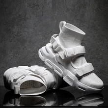 Летняя новая стильная мужская обувь; тканая спортивная обувь с высоким берцем; wa zi xie лист с перфорацией; Молодежная модная обувь