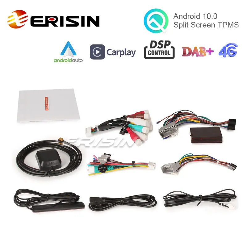Erisin ES8176J 7 "PX5 Android 10 0 автомобильная стереосистема DSP CarPlay и Авто GPS TPMS DAB + 4G для Jeep