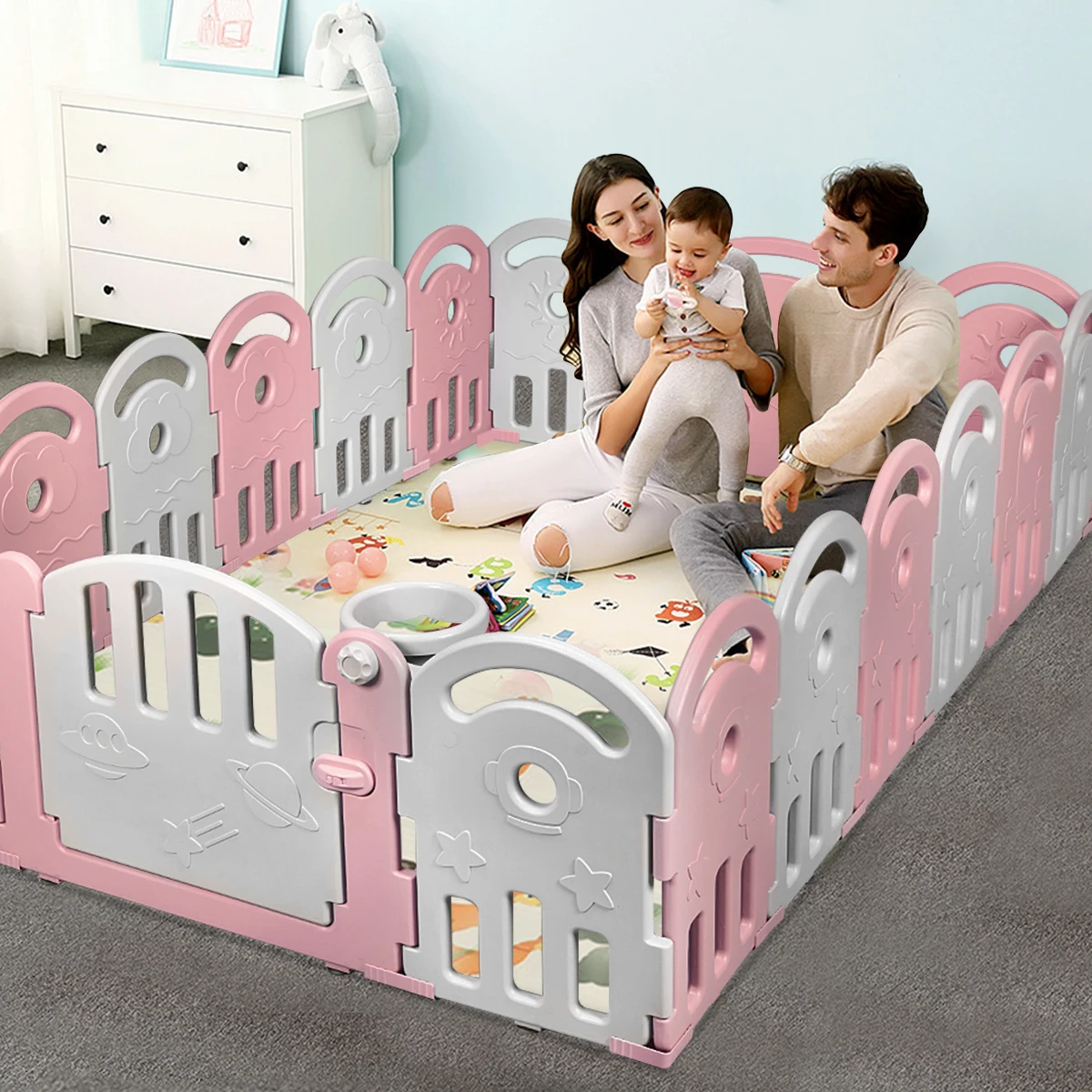 18 panel baby playpen