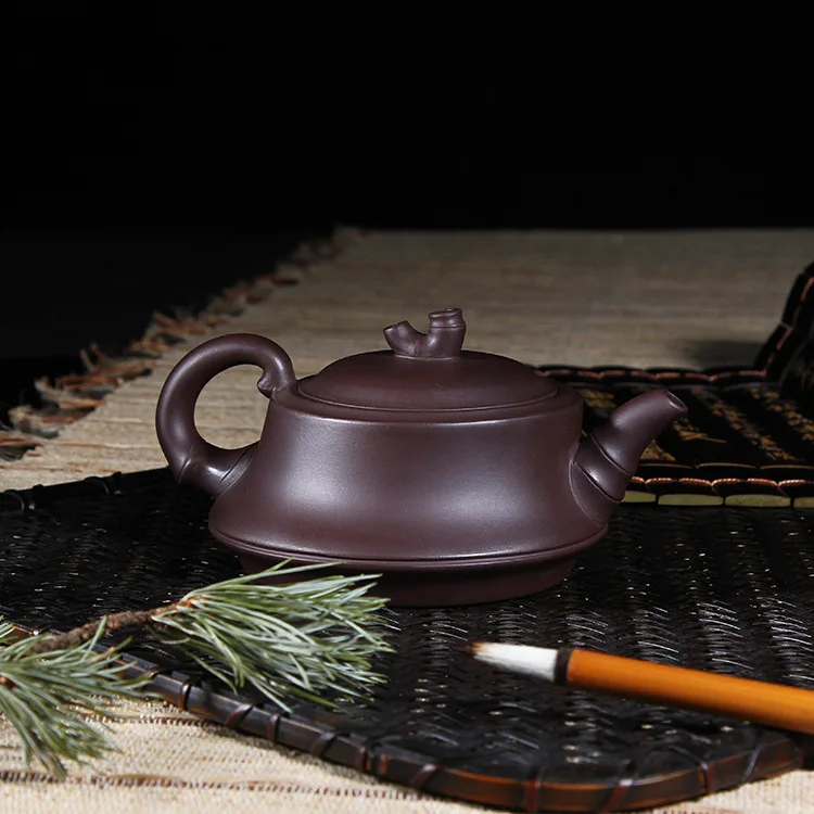 1775 Yixing Глиняный Чайник необработанный металлический пурпурный глина zhu duan hu Oblique zhu hu надпись zhu duan hu специальное предложение