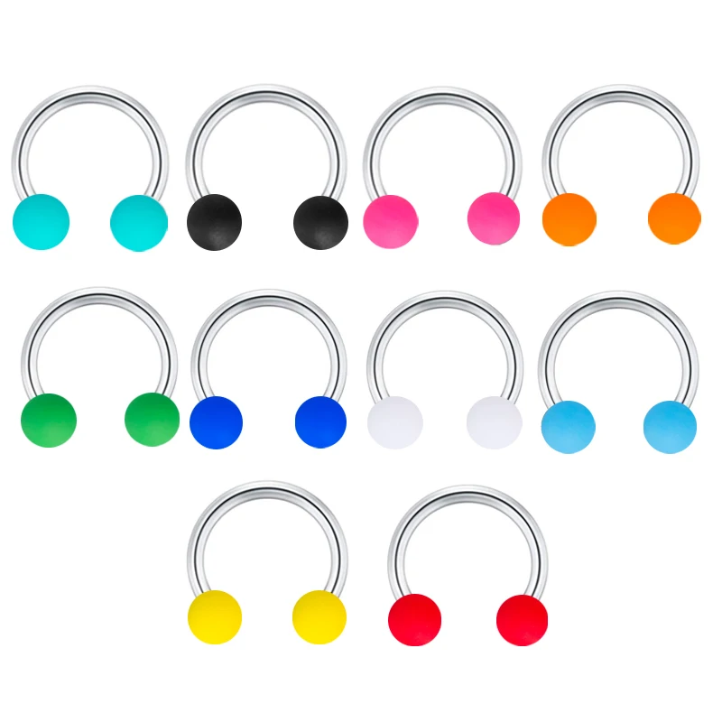 

Набор U-образных поддельных колец для носа, кольца для перегородки, спиральные акриловые серьги из нержавеющей стали, пирсинг для тела, ювелирные изделия