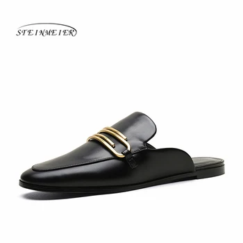 

Women Sandals Leather point toe flat mules shoes women ladies comfortable summer slippers shoes woman shoes 2020