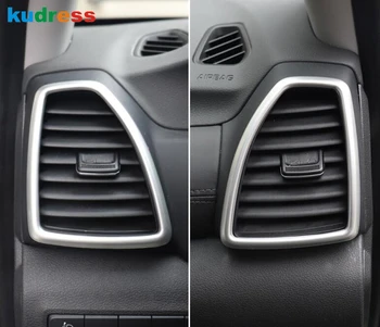 

Interior Accessories For Hyundai Tucson 2019 2020 Carbon Fiber Car Front Air Vent Outlet Cover Trim Decoration AC Frame Sticker