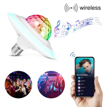 

E27 7 Colors Crystal Magic Ball Lumiere Sound Control Moving Head DJ Disco Party Light Stage Lighting Effect Bulb Lamp