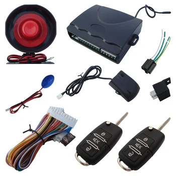 

2020 New Universal Car Security Alarm System One Way Car Alarm with Flip Key Remotes Suitable for All DC 12V Cars