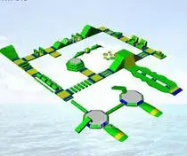 

water park inflatables with water pool, used indoor inflatable water park equipment, water playground