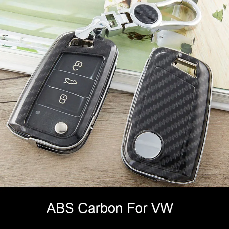 Чехол для ключей автомобиля из углеродного волокна ABS VW Golf 7 Volkswagen MK7 новый Polo Skada