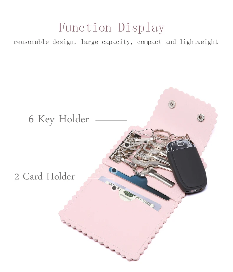 Женский милый лист сумка для ключей из искусственной кожи держатели ключей от автомобиля ключница женский кошелек для ключей женский многофункциональный кошелек домашний брелок для ключей