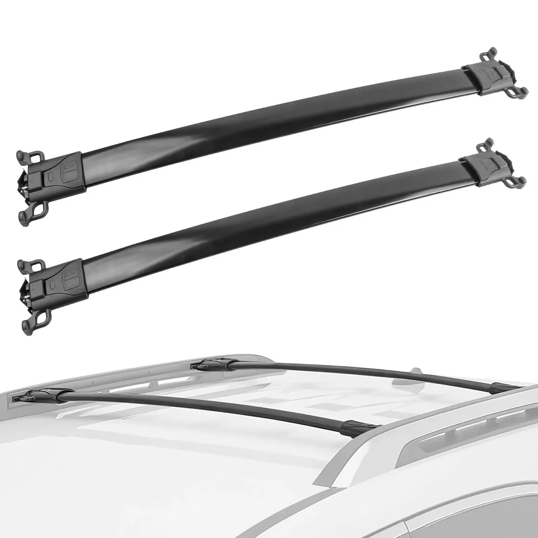 

MOSATP Roof Rack For 2010 2011 2012 2013 2014 2015 2016 2017 Chevy Equinox GMC Terrain Cross Bars Aluminum Auto Top Luggage Rack
