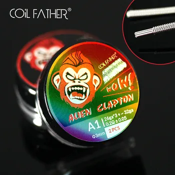 

Coil Father 2pcs/box A1 High Density Snake Alien Prebuilt King Coils Premade Coil for Electronic Cigarette RDA RTA Heating Wire