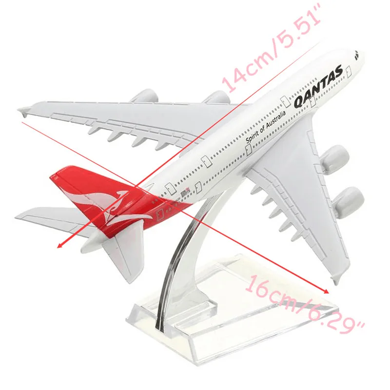 Australia A380 Air Emirates A380 Airline модель самолета Airbus 380 Airways 16 см металлический сплав модель самолета w Стенд M6-039 модель самолета - Цвет: Australia A380