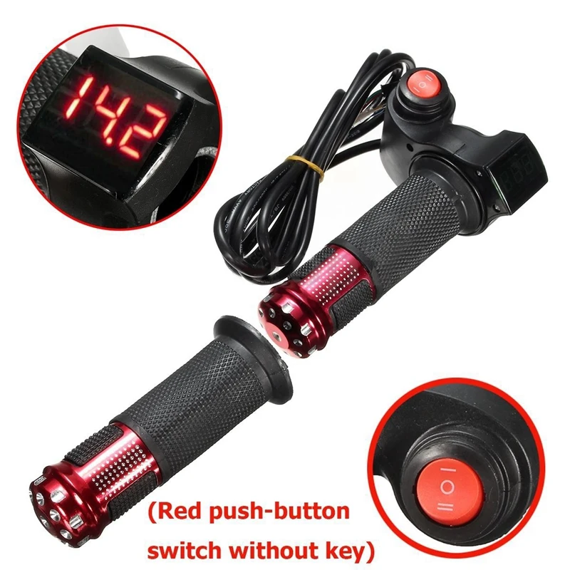 Dropship-24V 36V 48V 3 Speed Electric Scooter Throttle Grip Handlebar LED Digital Meter