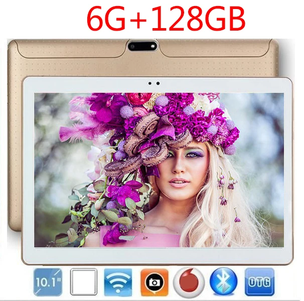 

6GB RAM 128GB Google Play 10 Inch Tablet Android 8.0 ROM Octa Core 5.0MP Dual Cameras 1280x800 3G 4G LTE Tablets Kids Tablet