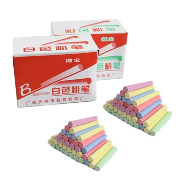 

48pcs Mixed Colour White Chalk Sticks Pack Kids Playground School Art Learning PUO88