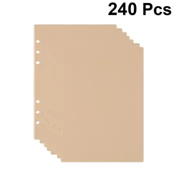 

240pcs A5 Empty Refill Paper Loose-Leaf Replacement Core Practical Notebook Refill Paper for Students Staff Use