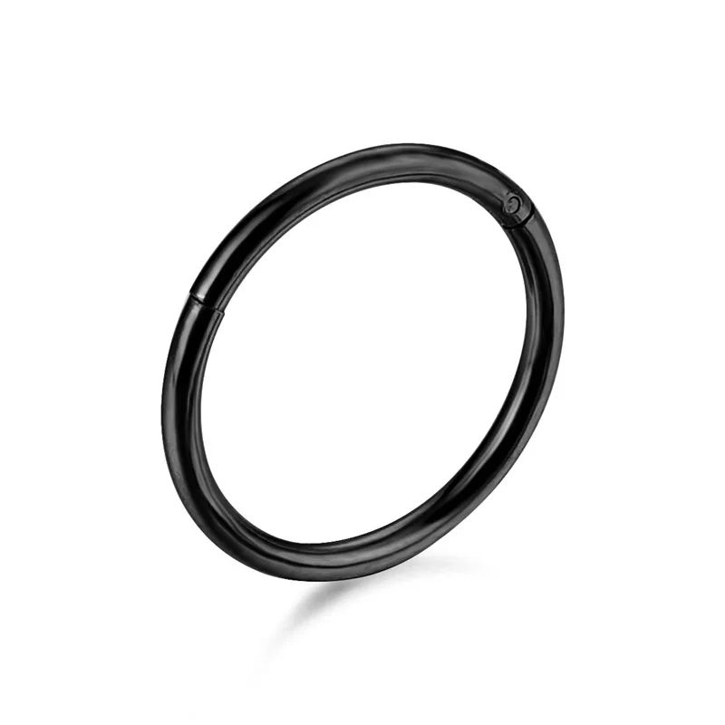 1Piece 16G/18G Surgical Steel Small Nose Rings Mixed Color Body Clips Hoop Earrings For Women Men Cartilage Piercing Jewelry