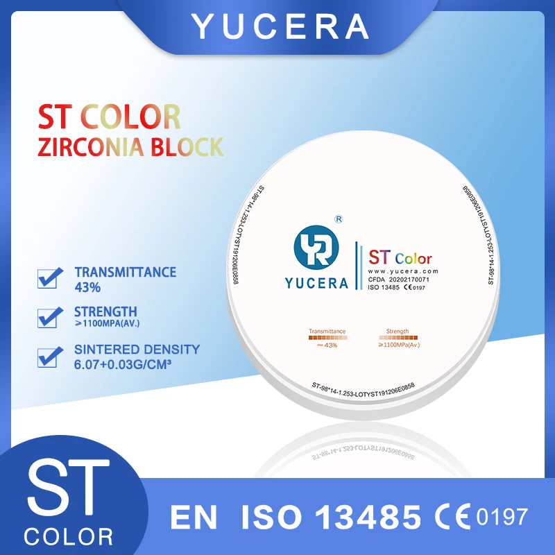 yucera-pre-shaded-super-translucency-zirconia-blocks-denture-materials-st-color-9810-25mm-dental-lab-consumable