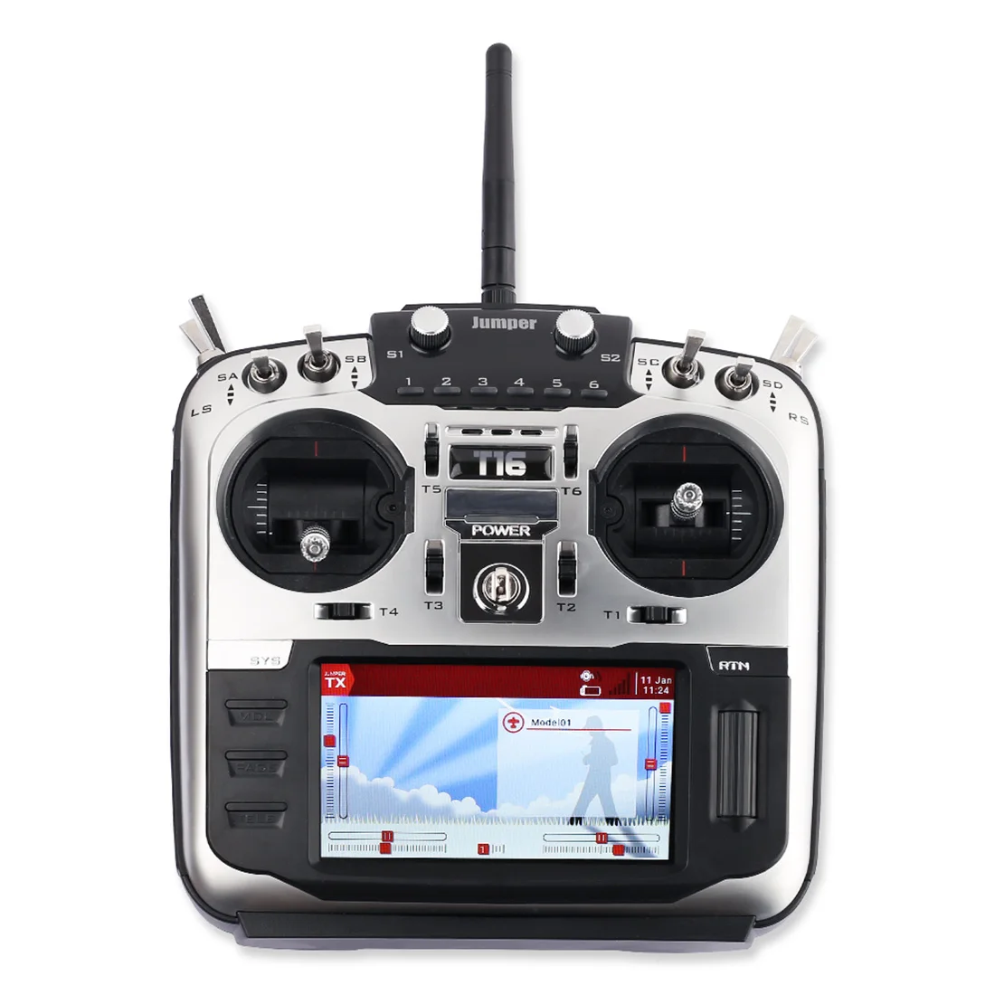 Jumper T16 Pro Hall Gimbal Open Source Multi-protocol Radio Transmitter JP4-in-1 RF Module 2.4G 16CH 4.3" LCD