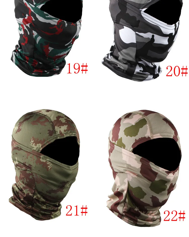 Military Balaclava Tactical Camouflage Head Cover Full Face Mask Hunting Scarf Breathable Fast Dry Cap Elastic Sandproof Bandana mens designer scarf