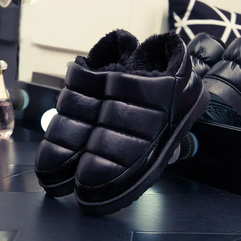 BONJEAN/ женские зимние ботинки; botas femininas; водонепроницаемые теплые ботильоны на плоской подошве с толстым плюшем для женщин; зимняя обувь на платформе
