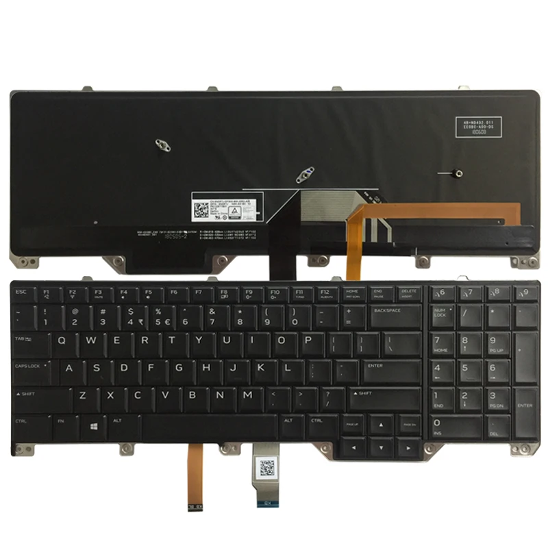 新usキーボードdell Alienware M17 17 R4 R5ノートパソコンのキーボードバックライト0nd5tj Pk1326t1b01 Replacement Keyboards Aliexpress