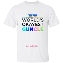 Okayest Guncle Gay Uncle Lgbtq Pride Футболка для мужчин футболка Мужская Уличная круглый вырез фитнес Топы повседневные