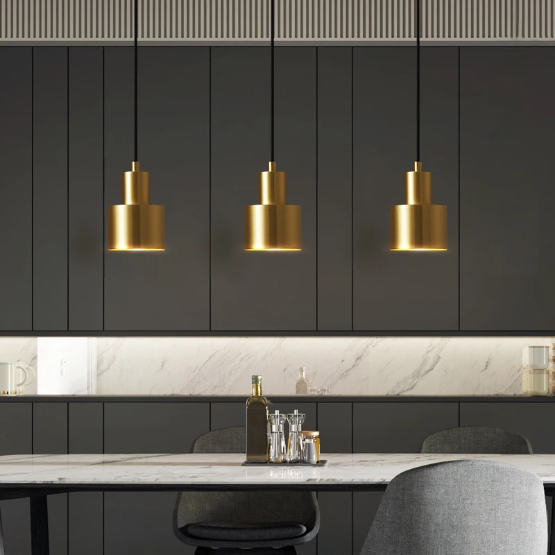 

Nordic Bar Chandelier Light Luxury Postmodern Living Room Dining Room Brass Personality Bedroom Bedside Led Small Chandelier