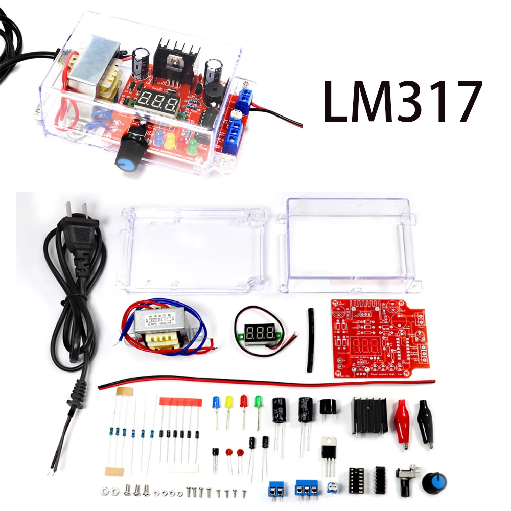 Новый LM317 регулируемого источника питания diy Электронный комплект 220V постоянного