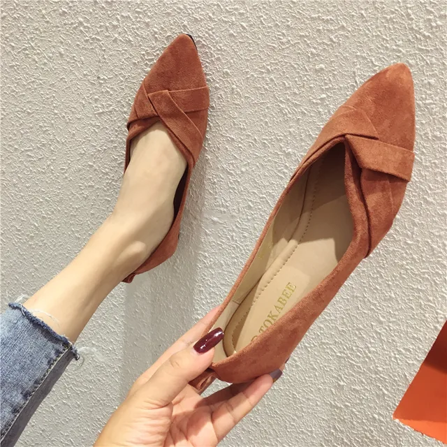 Spring Fall Women Flats Caramel Colour Black Pointed Toe Flat Heel Shoes for Ladies Brown Flats for Women Foldable 33 34 32 45 2