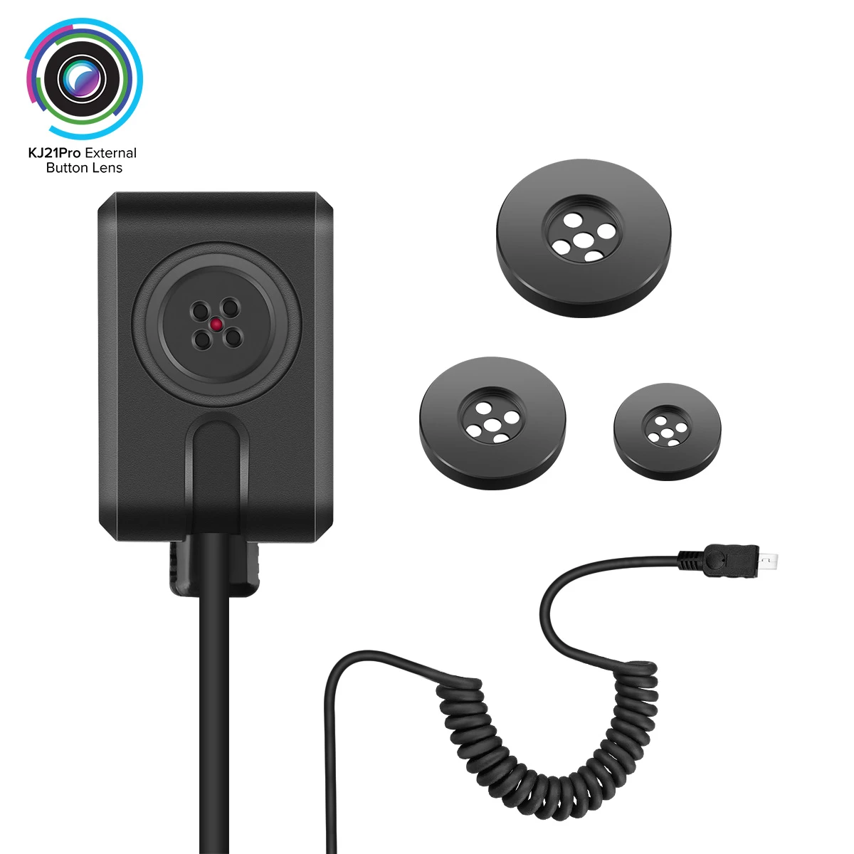 BOBLOV KJ21 PRO Button Camera External Lens Camera 720P Compatible With Small Body Camera KJ21PRO, Not for Mini Boblov KJ21 Cam