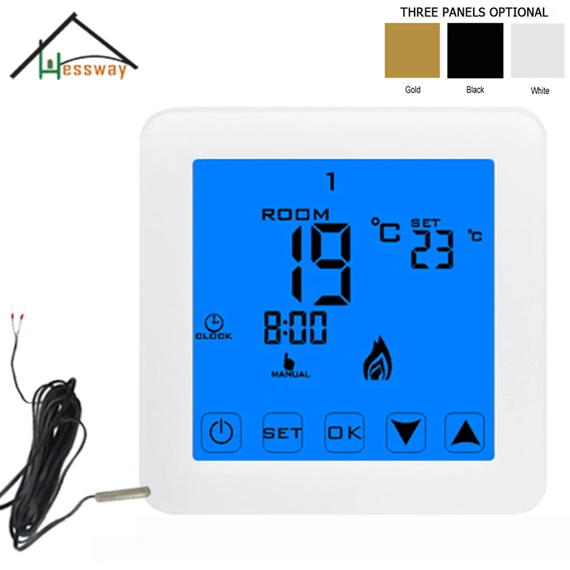 EU Programmable heating temperature controller thermostat with Room touch Child locktemperature