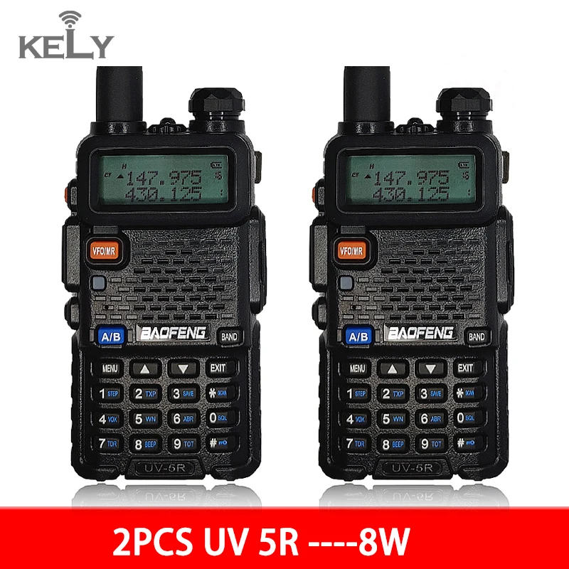 military walkie talkie BaoFeng UV5R Walkie Talkie 2PCS Powerful Two Way CB Radio UV-5R Hunting Radio 8W Baofeng Walkie Talkie UV-9R UV-82 UV-8HX UV-XR midland two way radios Walkie Talkie