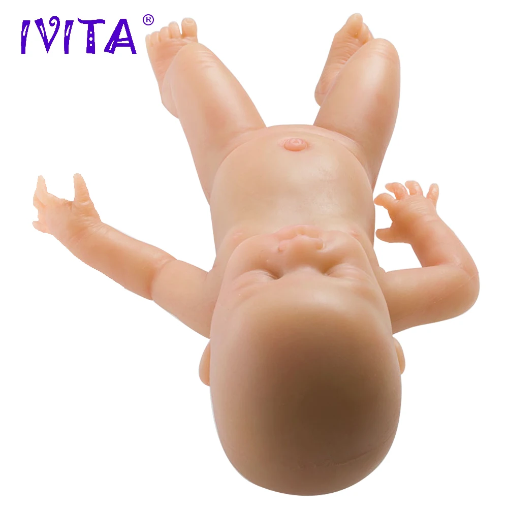 [ из США и Китая] IVITA WG1514 18 дюймов силиконовые куклы для девочек закрытые глаза реалистичные настоящие реборн детские мягкие реалистичные игрушки